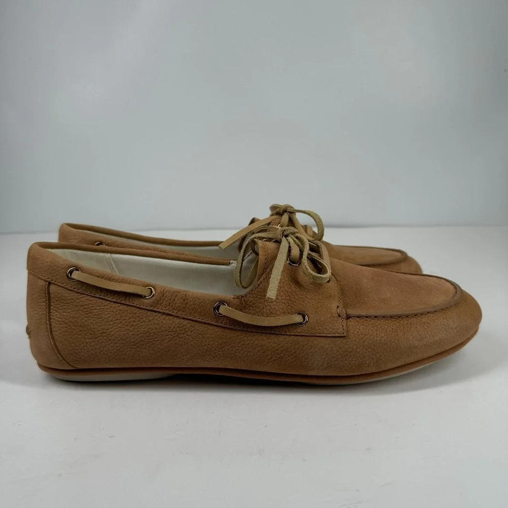 Cole Haan Women's US 9.5B Brown Leather Comfort Boat Moc Loafer Shoes W33652
